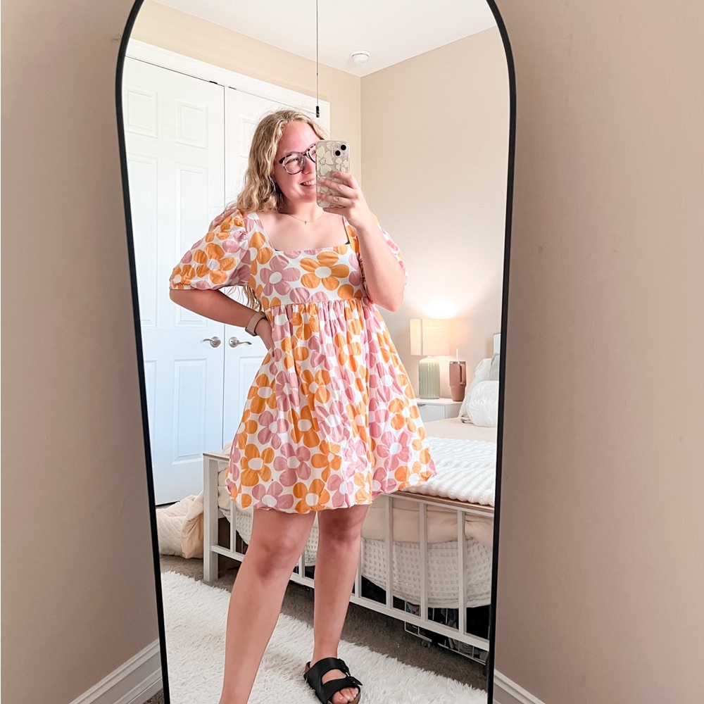 Altar’d State floral Puff Sleeve Dress
